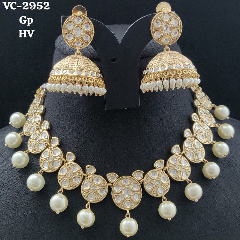 Vivah Creations Gold Plated  Kundan Choker Necklace Set