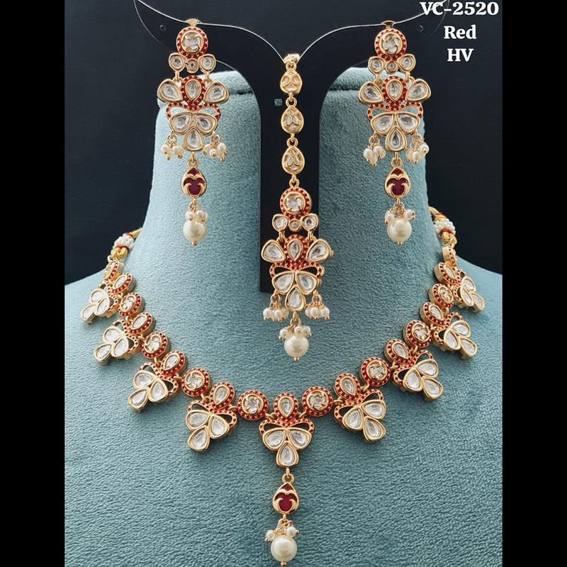 Vivah Creations Gold Plated  Kundan Choker Necklace Set