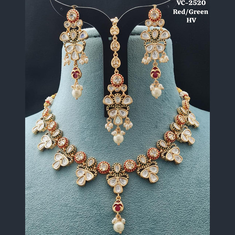 Vivah Creations Gold Plated  Kundan Choker Necklace Set