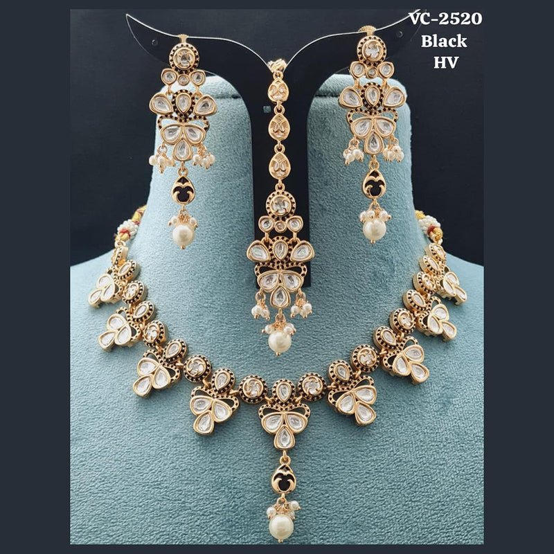 Vivah Creations Gold Plated  Kundan Choker Necklace Set