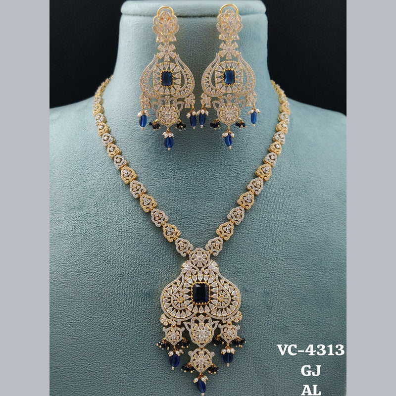 Vivah Creations Gold  Plated AD Necklace Set