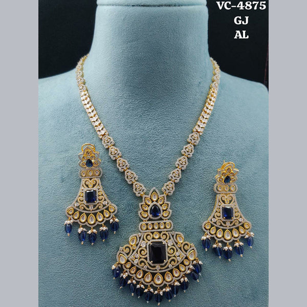 Vivah Creations Gold  Plated AD Necklace Set