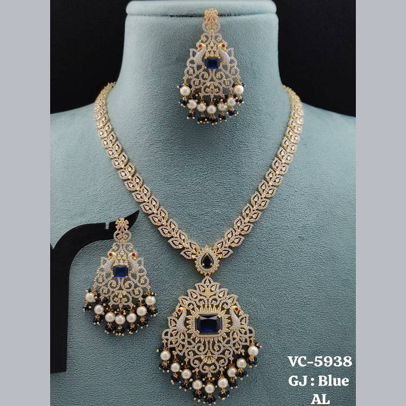 Vivah Creations Gold  Plated AD Necklace Set