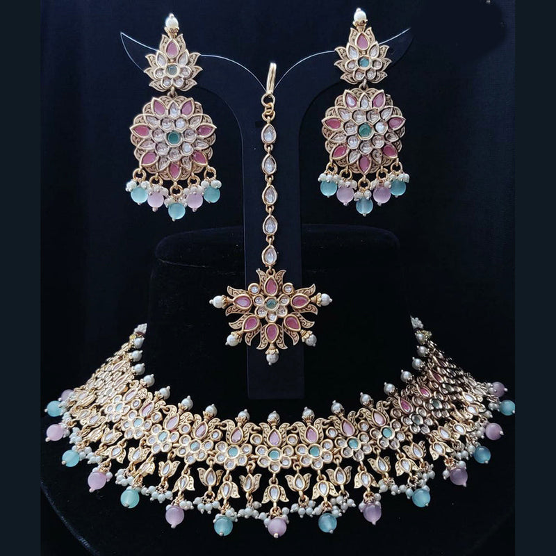 Vivah Creations Gold Plated Kundan Choker Necklace Set