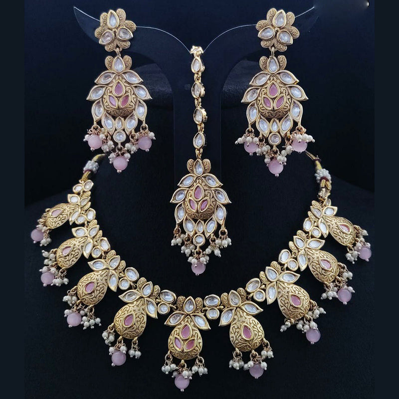 Vivah Creations Gold Plated Kundan Necklace Set