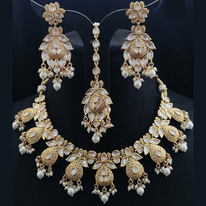 Vivah Creations Gold Plated Kundan Necklace Set