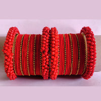 Ravechi Art Gold Plated Velvet Bangles Set