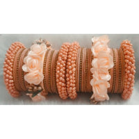 Ravechi Art Gold Plated Velvet Bangles Set