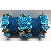 Ravechi Art Gold Plated Velvet Bangles Set