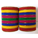 Ravechi Art Gold Plated Velvet Bangles Set