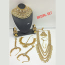 Akruti Collection Gold Plated Kundan & Beads Bridal Set
