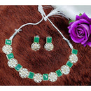 Akruti Collection Gold Plated Kundan Stone Necklace Set