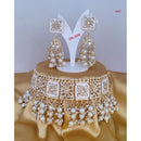 Akruti Collection Gold Plated Kundan & Beads Choker Necklace Set