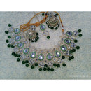 Akruti Collection Gold Plated Kundan & Beads Necklace Set