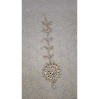 Akruti Collection Gold Plated Kundan Stone Maangtikka