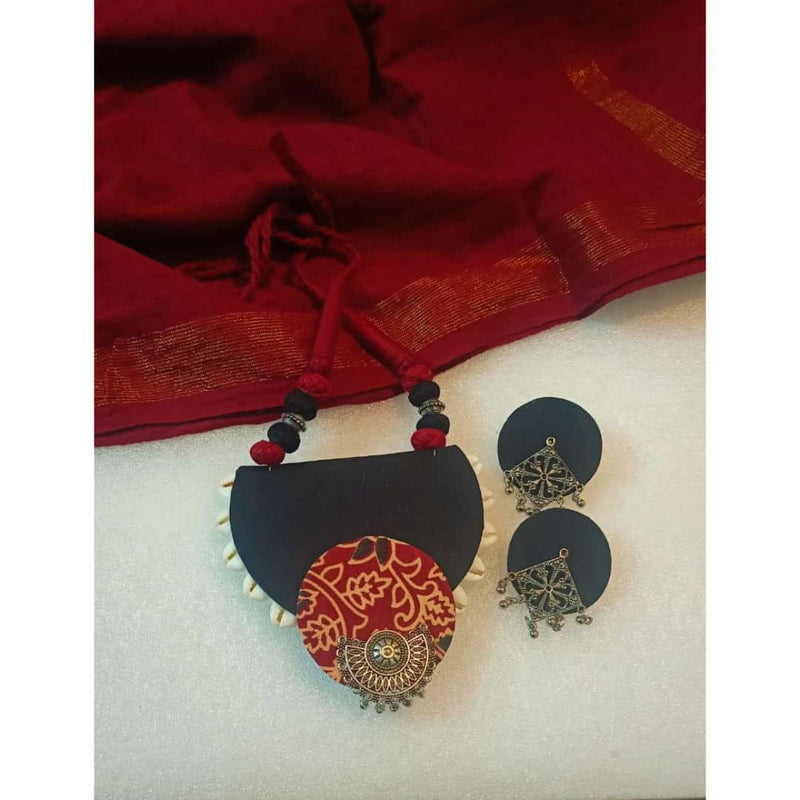 Akruti Collection Adjustable Fabric Necklace Set