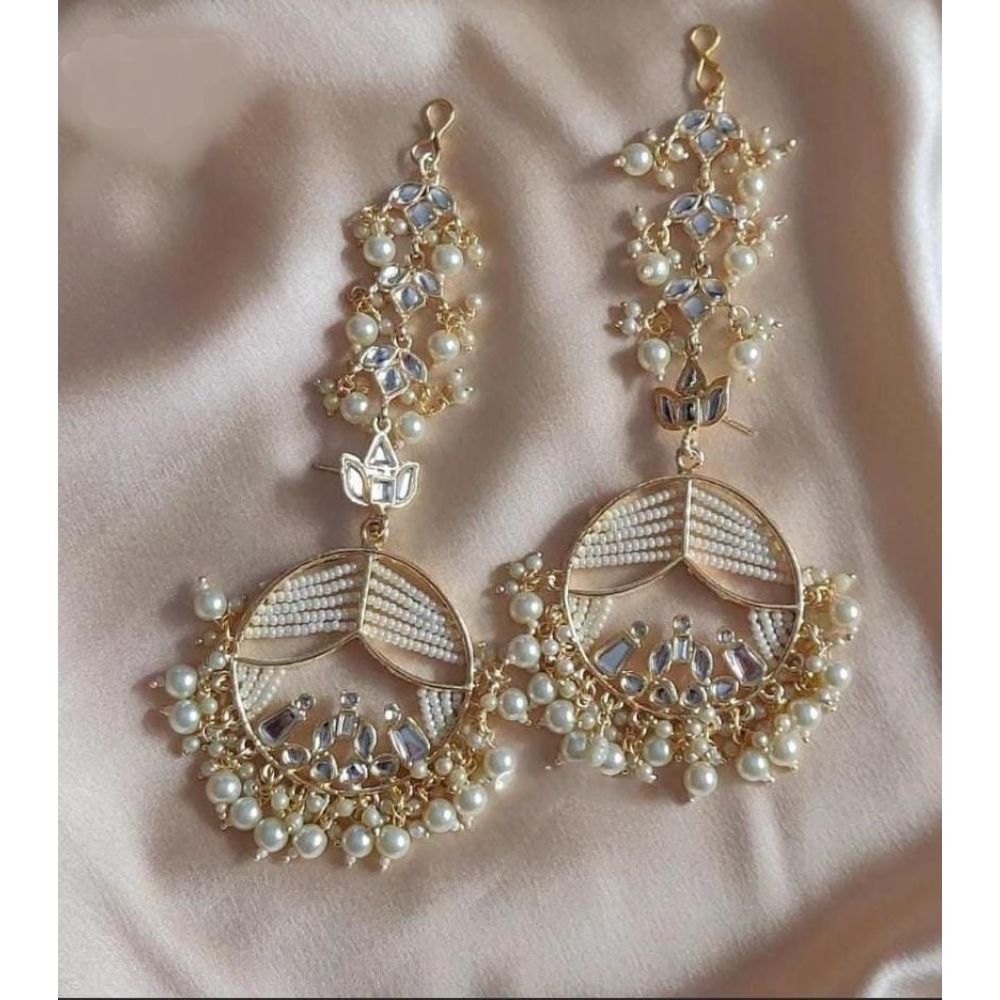 Akruti Collection Gold Plated Dangler Earrings