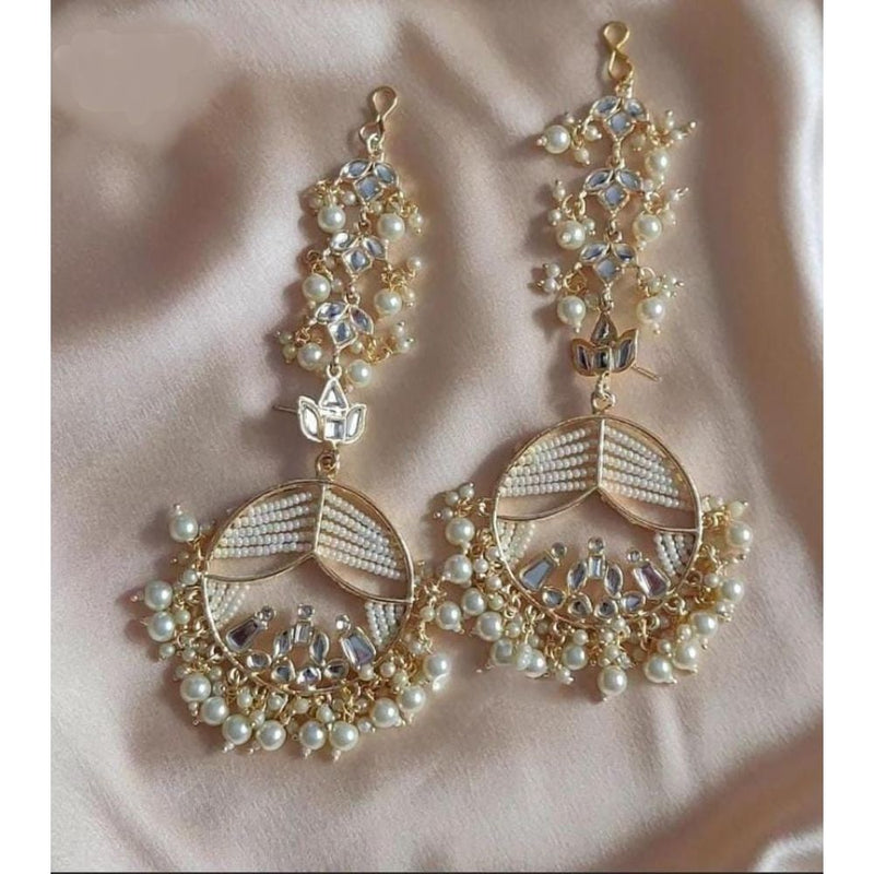 Akruti Collection Gold Plated Dangler Earrings