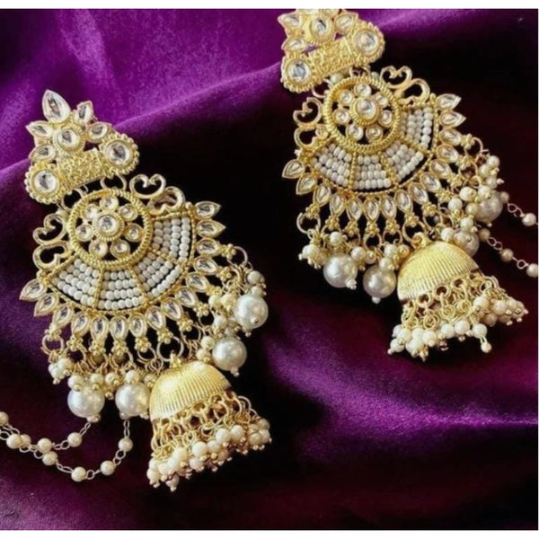 Akruti Collection Gold Plated Jhumki Earrings