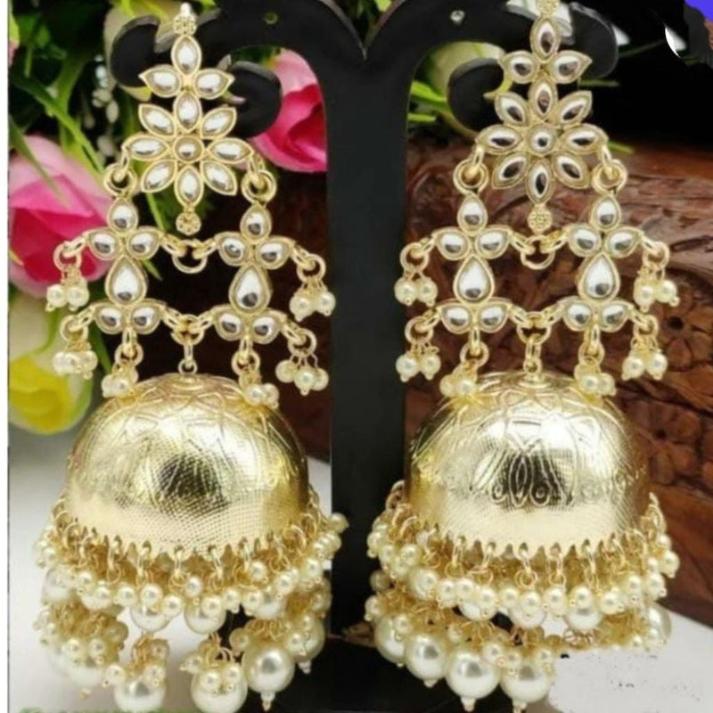 Akruti Collection Gold Plated Jhumki Earrings