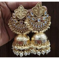 Akruti Collection Gold Plated Jhumki Earrings