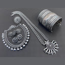 Akruti Collection Oxidised Plated Combo Set