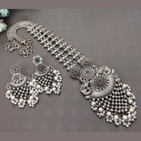 Akruti Collection Oxidised Plated Necklace Set