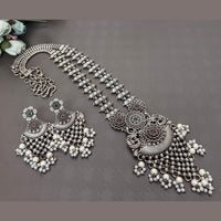 Akruti Collection Oxidised Plated Necklace Set