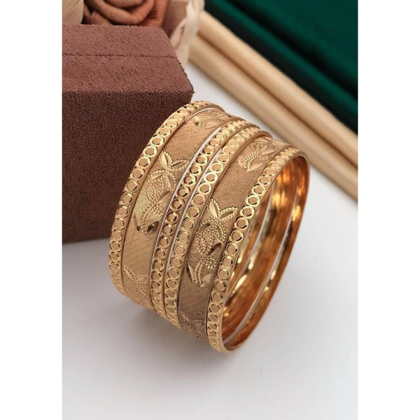 Akruti Collection Gold Plated Bangles Set