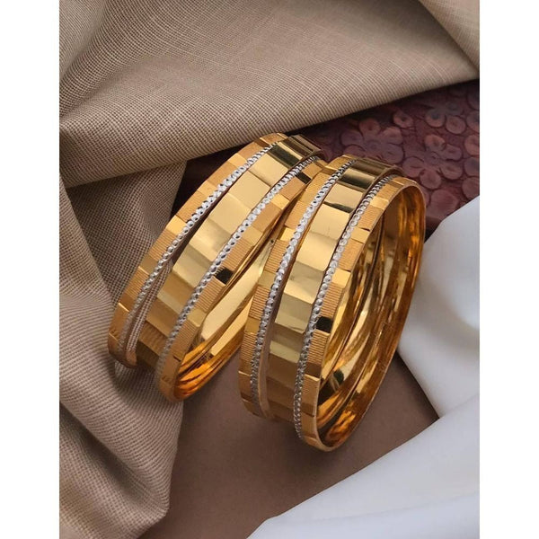 Akruti Collection Gold Plated Bangles Set