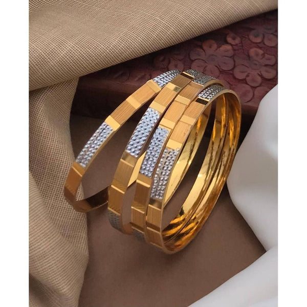 Akruti Collection Gold Plated Bangles Set