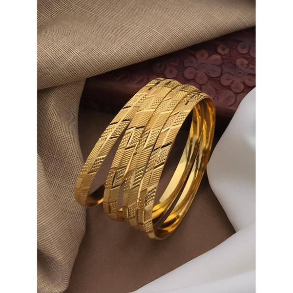 Akruti Collection Gold Plated Bangles Set