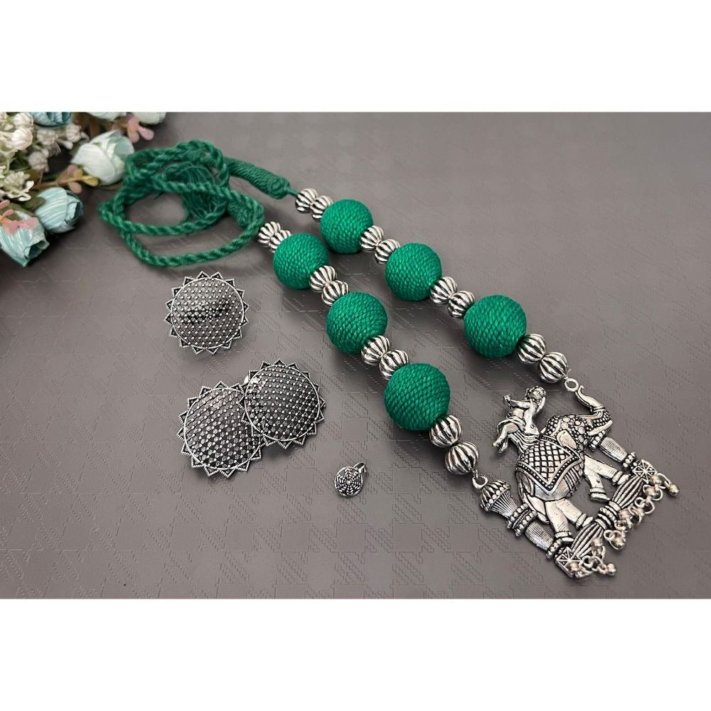 Akruti Collection Oxidised Plated Combo Set