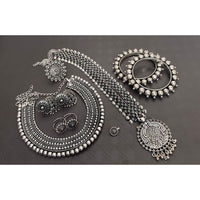 Akruti Collection Oxidised Plated Combo Set