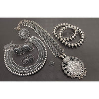 Akruti Collection Oxidised Plated Combo Set