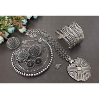 Akruti Collection Oxidised Plated Combo Set