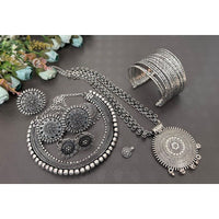 Akruti Collection Oxidised Plated Combo Set