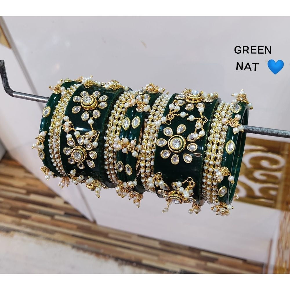 Akruti Collection Gold Plated  Acrylic Bangles