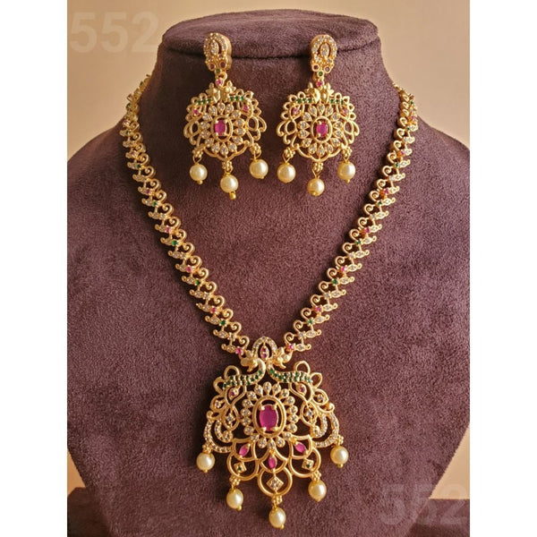 Akruti Collection Gold Plated Austrian Stone Necklace Set