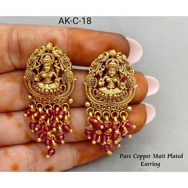 Akruti Collection Gold Plated Dangler Earrings