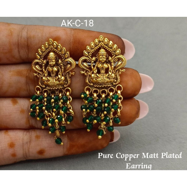 Akruti Collection Gold Plated Dangler Earrings