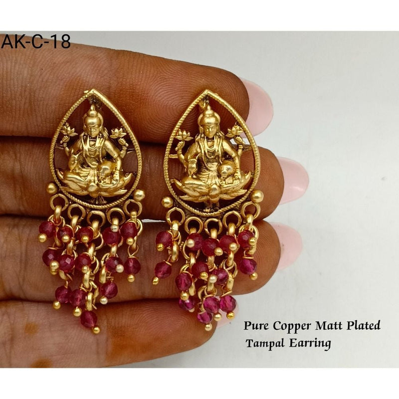 Akruti Collection Gold Plated Dangler Earrings