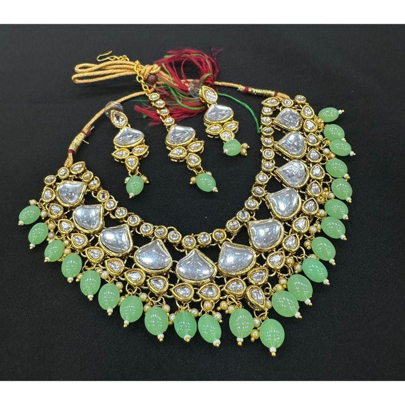 Akruti Collection Gold Plated Kundan Necklace Set