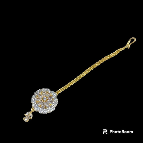 Akruti Collection Gold Plated Maangtika