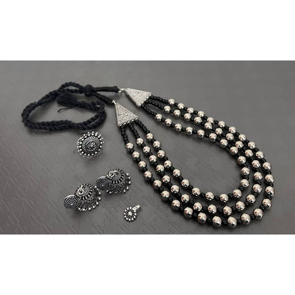 Akruti Collection Oxidised Combo Set