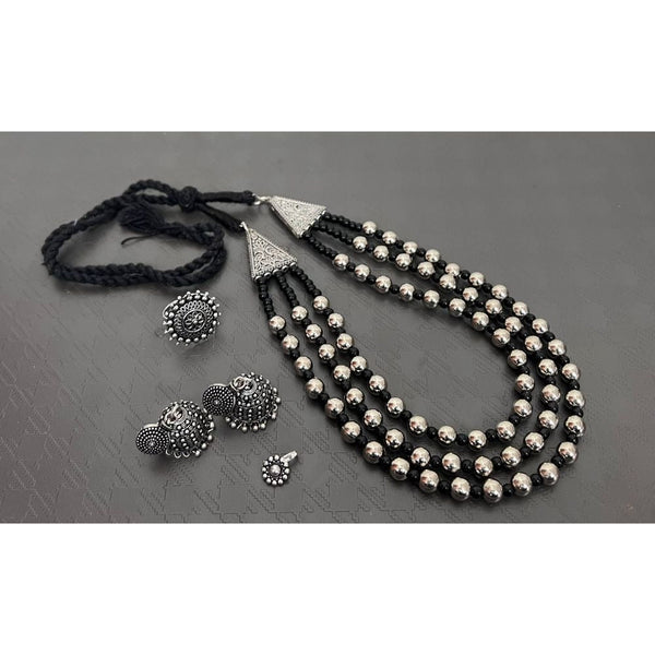 Akruti Collection Oxidised Combo Set