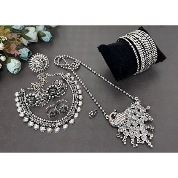 Akruti Collection Oxidised Combo Set