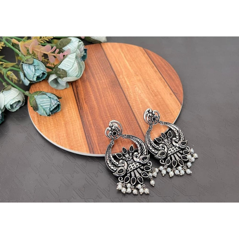 Akruti Collection Oxidised Plated Dangler Earrings