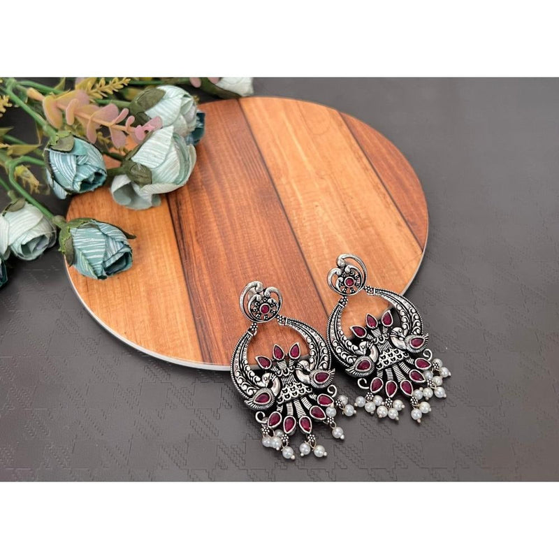 Akruti Collection Oxidised Plated Dangler Earrings