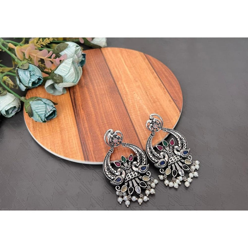 Akruti Collection Oxidised Plated Dangler Earrings